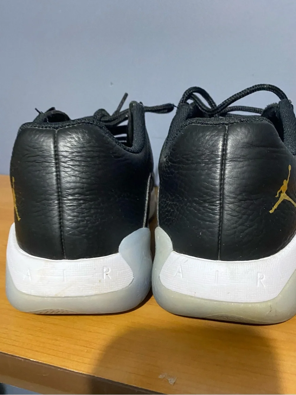 Jordan Men's Black, White & Gold Low-Top Sneakers